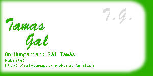 tamas gal business card