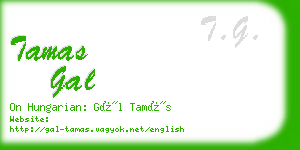 tamas gal business card